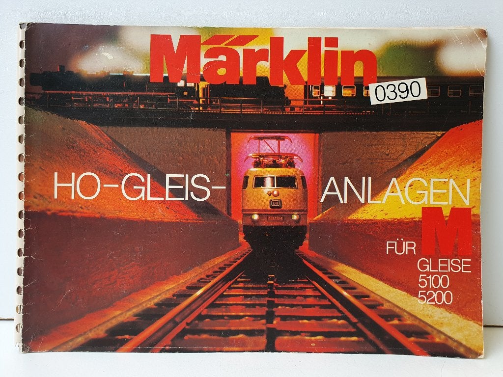 MARKLIN 0390 H0-Gleis-anlagen für M Gleise 5100 5200 Duits, Wisselstroom, Gebruikt, Märklin, Boek, Tijdschrift of Catalogus