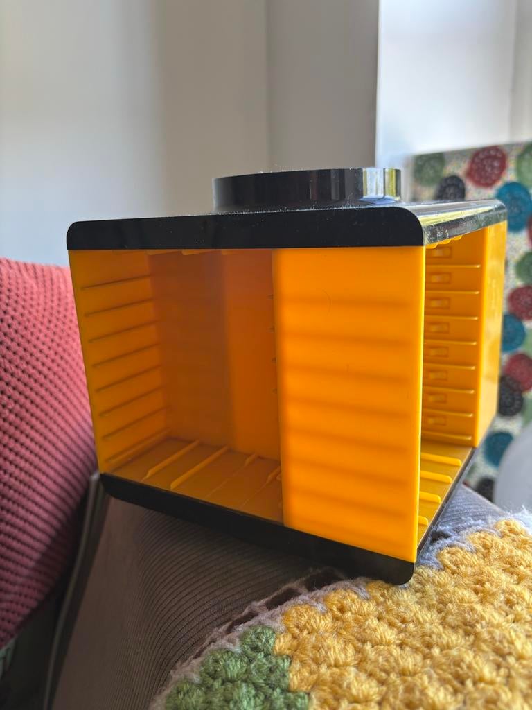 Vintage cassette carrousel geel/zwart, Ophalen of Verzenden, Gebruikt, Overige merken