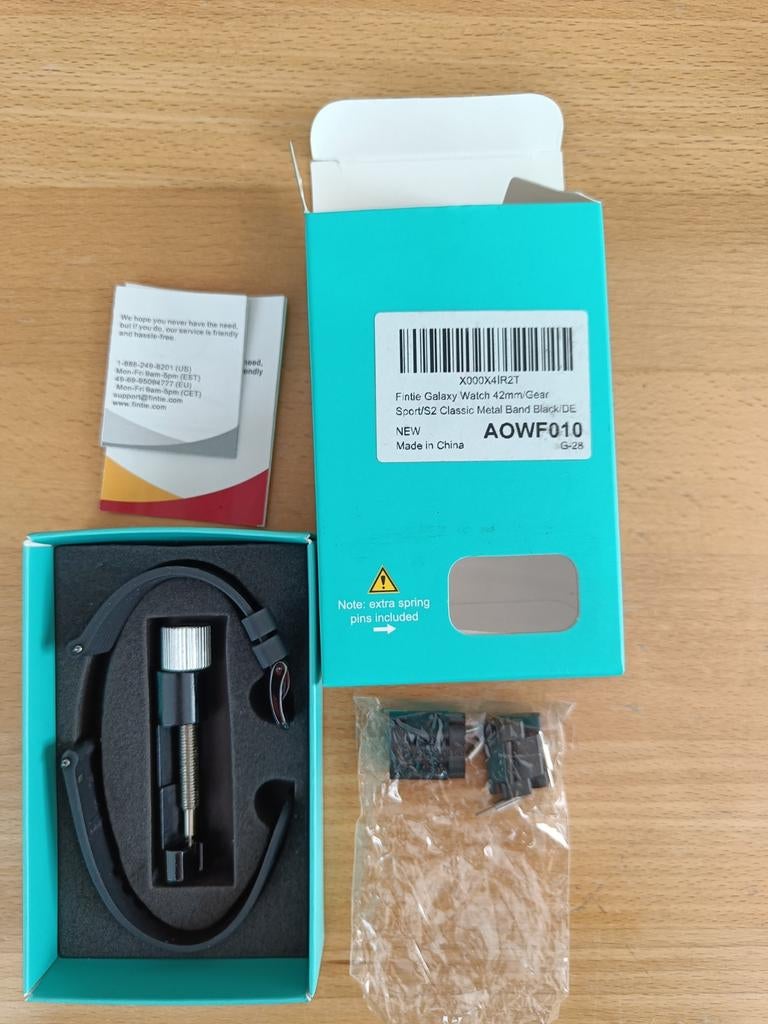 Fintie Galaxy Watch 42mm/Gear S2 Classic Metalen Band Zwart, Ophalen of Verzenden, Nieuw, Zwart, Fintie