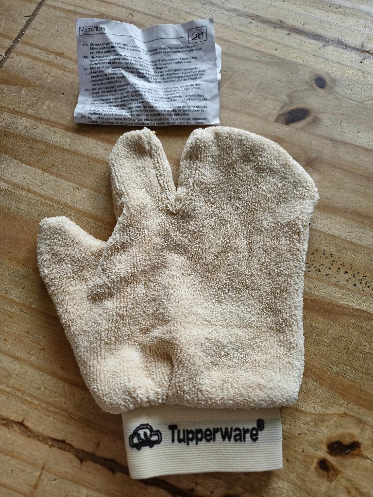 Tupperware Microvezel autohandschoen 23x19cm Crème NIEUW, Huis en Inrichting, Ophalen of Verzenden, Nieuw, Crème, Overige typen