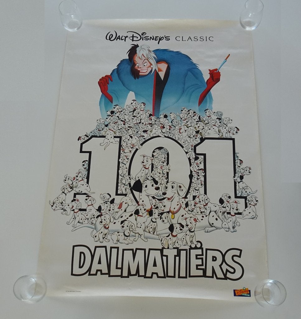 Vintage Walt Disney Poster van de 101 Dalmatiërs - jaren 90, Verzamelen, Disney, Ophalen, Overige figuren, Zo goed als nieuw, Plaatje of Poster
