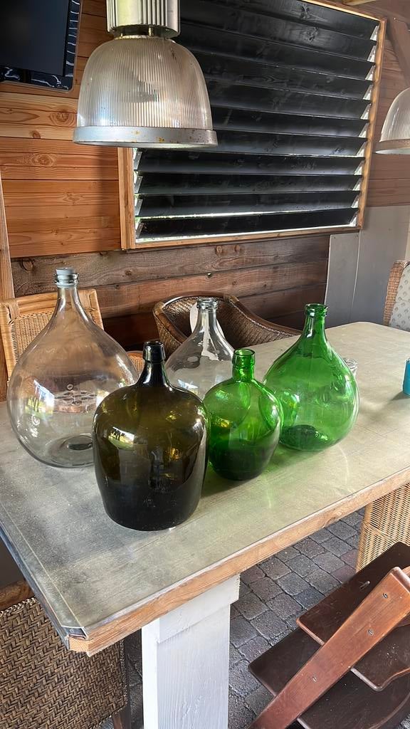 Grote glazen fles - decoratief of voor wijn, Ophalen