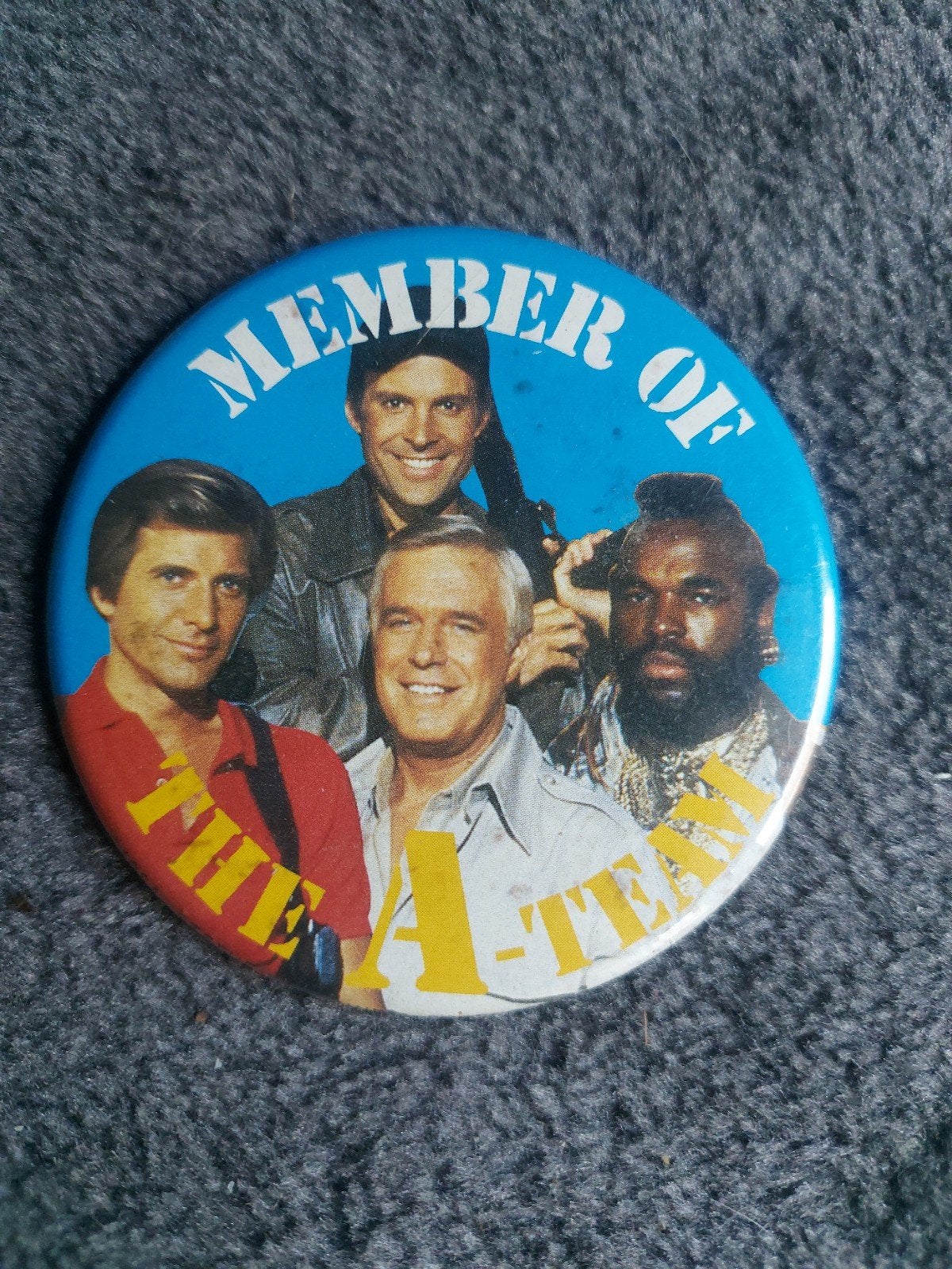 Vintage A-Team Button / Speldje - Member of The A-Team, Verzamelen, Speldjes, Pins en Buttons, Ophalen of Verzenden