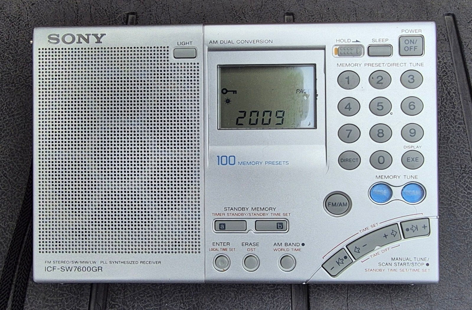 Sony ICF-SW7600GR Wereldontvanger - Zo goed als nieuw, Ophalen of Verzenden, Zo goed als nieuw, Wereldontvanger