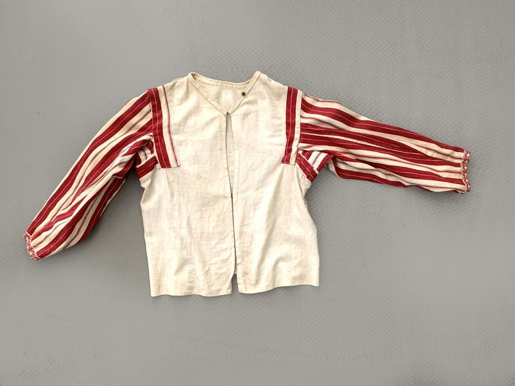 Authentieke Marker Mouwen – Rood-Wit Gestreept Klederdracht, Antiek en Kunst, Antiek | Kleding en Accessoires, Dames, Ophalen of Verzenden