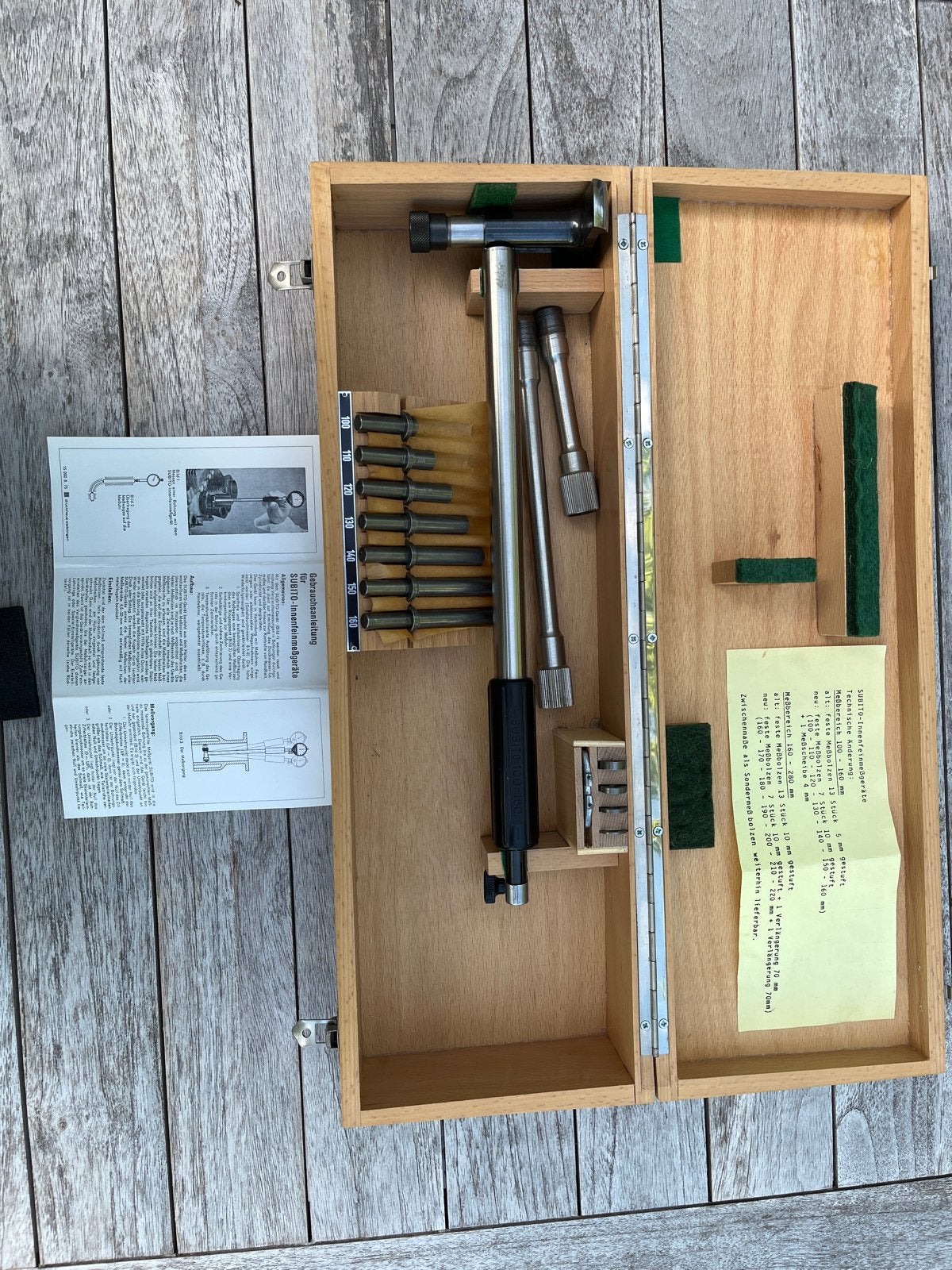 SUBITO Binnenmeetapparaat 100-160 mm met toebehoren, Ophalen of Verzenden