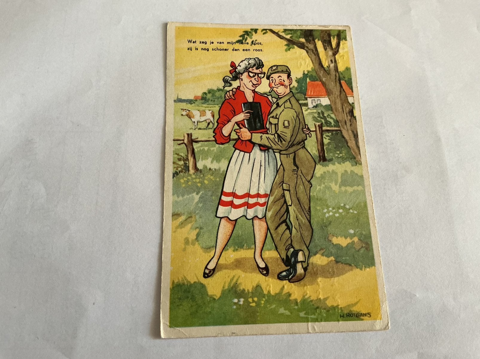O607 militair Illustrator Rotgans, Ophalen of Verzenden, Voor 1920, Overige thema's