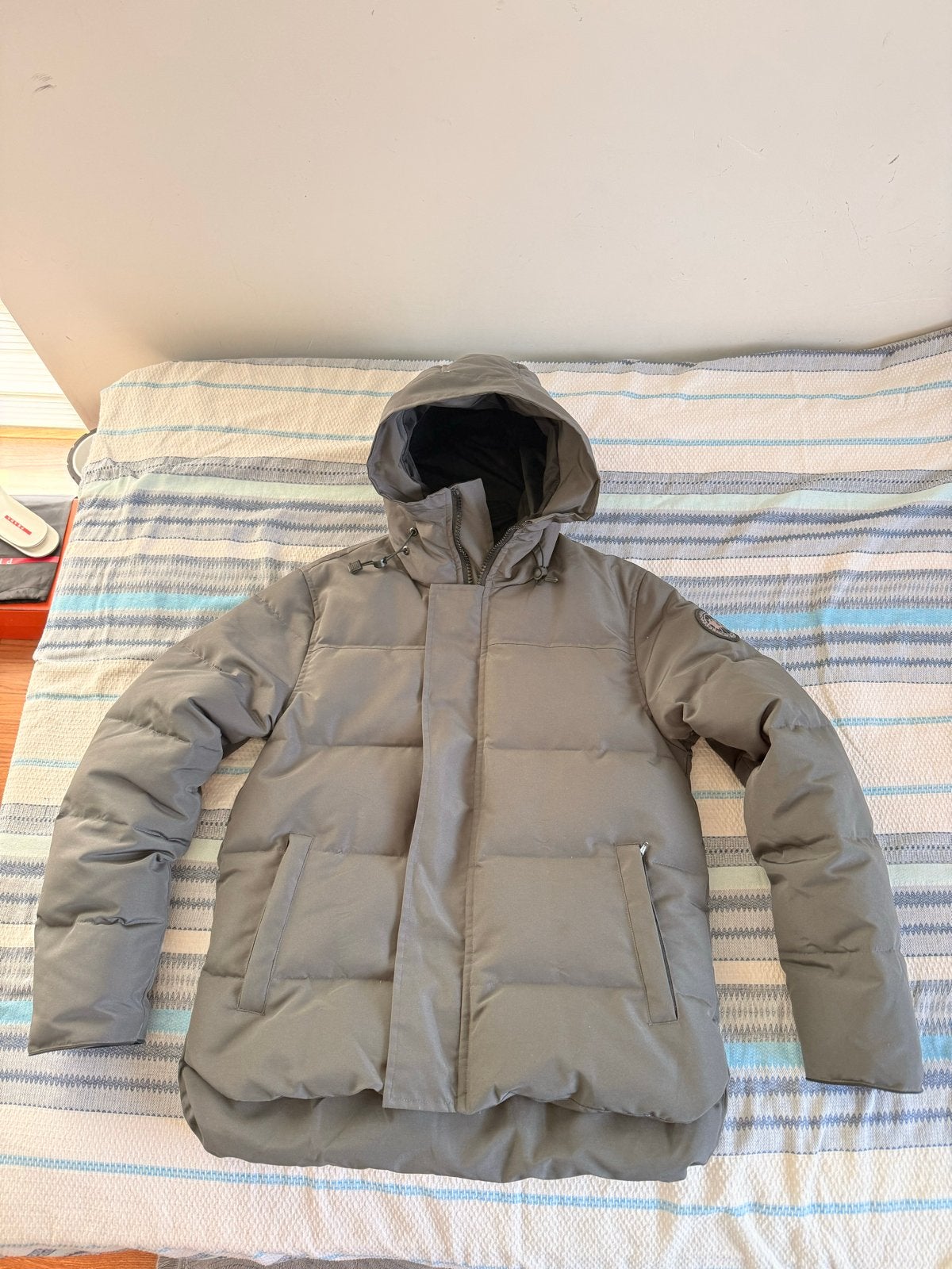 Canada goose macmillan black logo - M, Kleding | Heren, Verzenden, Zo goed als nieuw, Maat 48/50 (M), Grijs