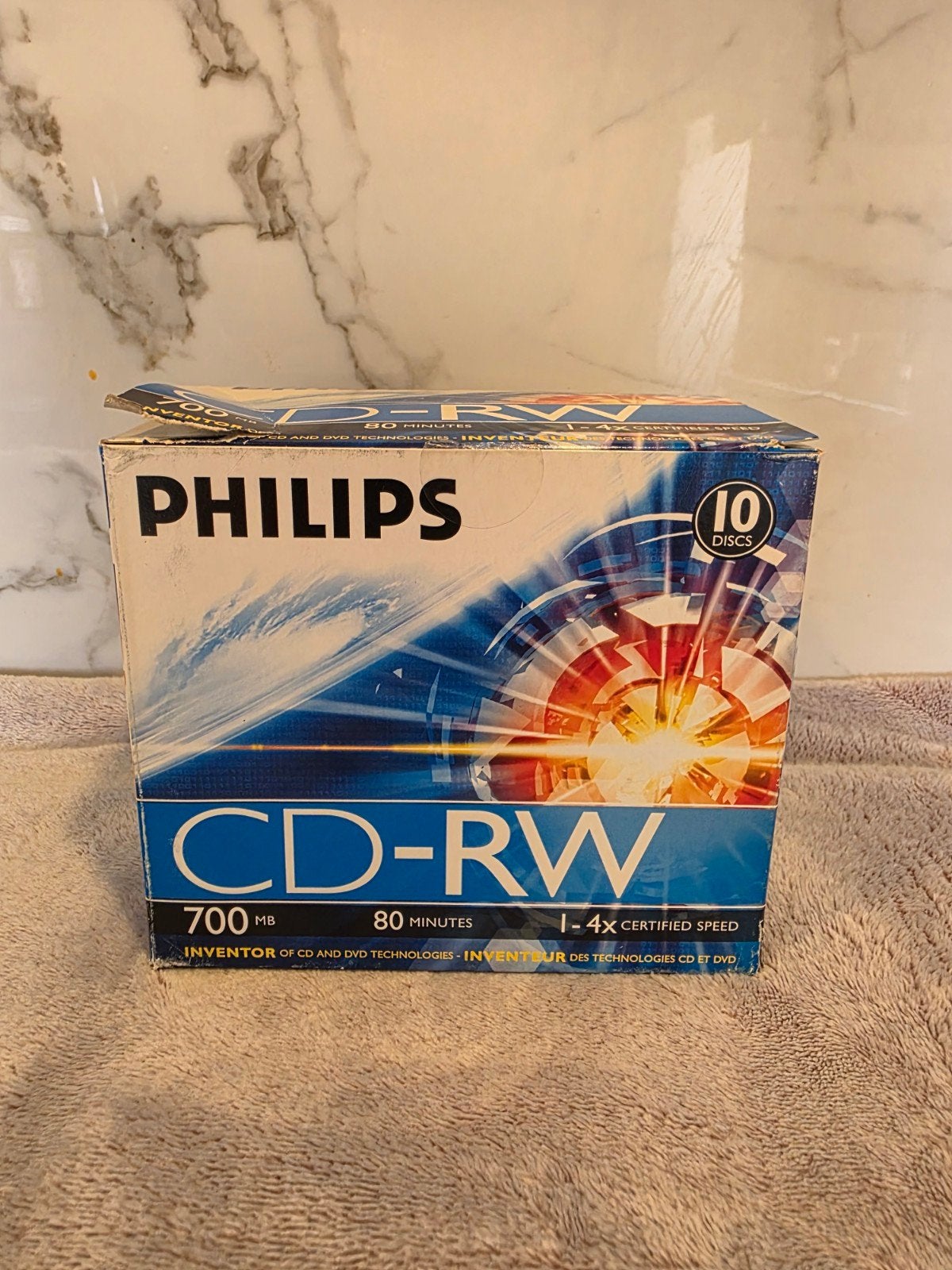 Philips CD-RW 700MB 80min 1-4x – 10 Stuks Nieuw, Computers en Software, Philips, Herschrijfbaar, Cd, Nieuw