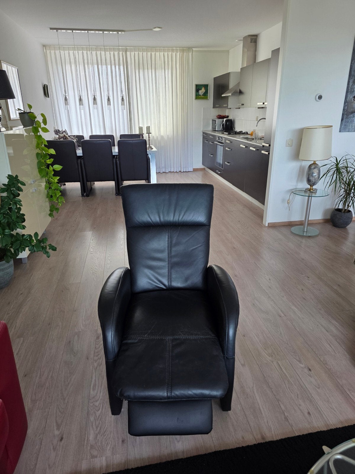 Relaxfauteuil van Echt Leer - Zwart
