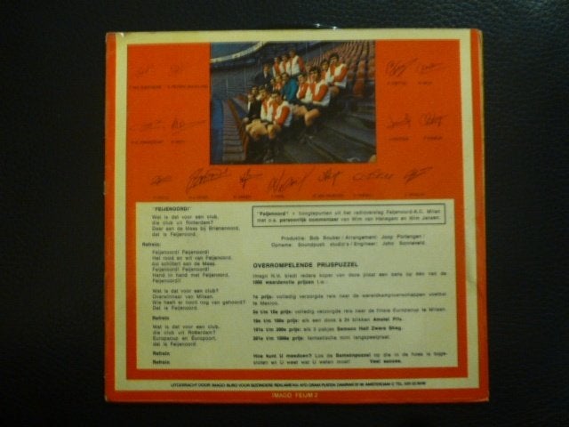 Feijenoord 1e elftal. Feijennoord. / Feijenoord- A.C. Milaan, Ophalen of Verzenden, Gebruikt, 7 inch, Nederlandstalig