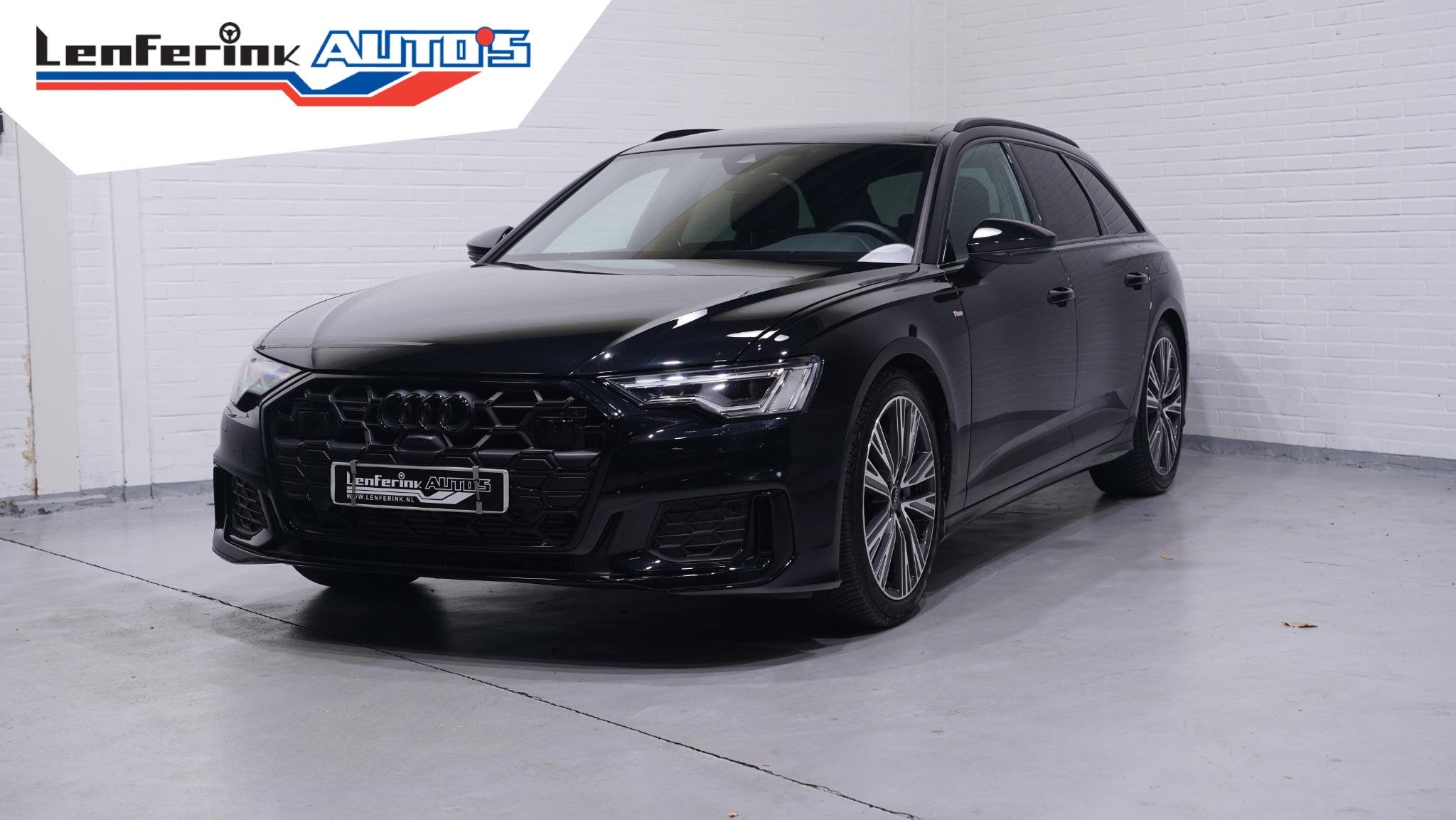 Audi A6 Avant 50 TFSI e 299 pk Quattro S Line Panodak, Trekh, Gebruikt, 4 cilinders, 2000 kg, Zwart