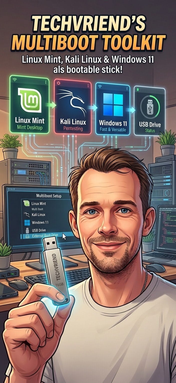 Windows 11 / Linux Mint / Kali / Ubuntu Installatie USB 16GB, Ophalen of Verzenden