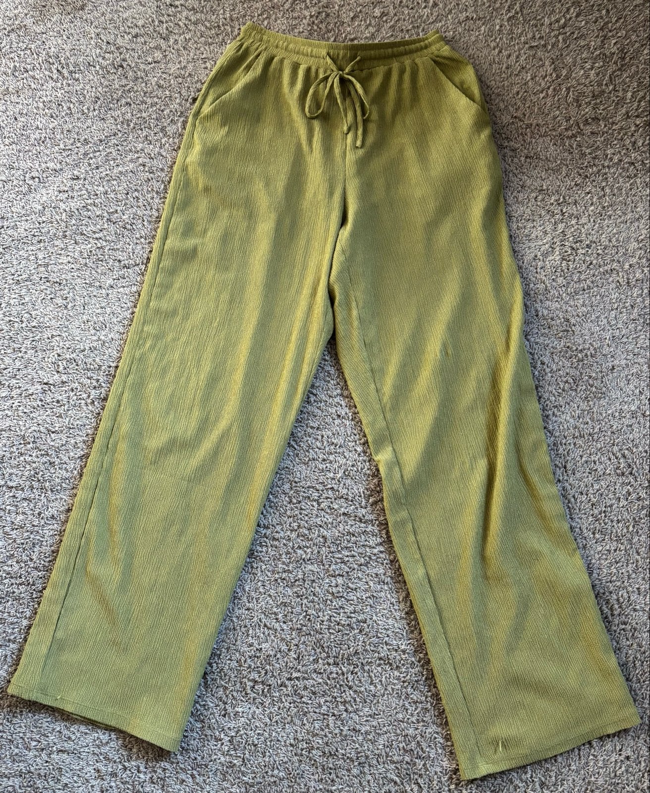 Groene wijde broek van MS mode, maat M, Maat 38/40 (M), Ophalen of Verzenden, Zo goed als nieuw, Lang