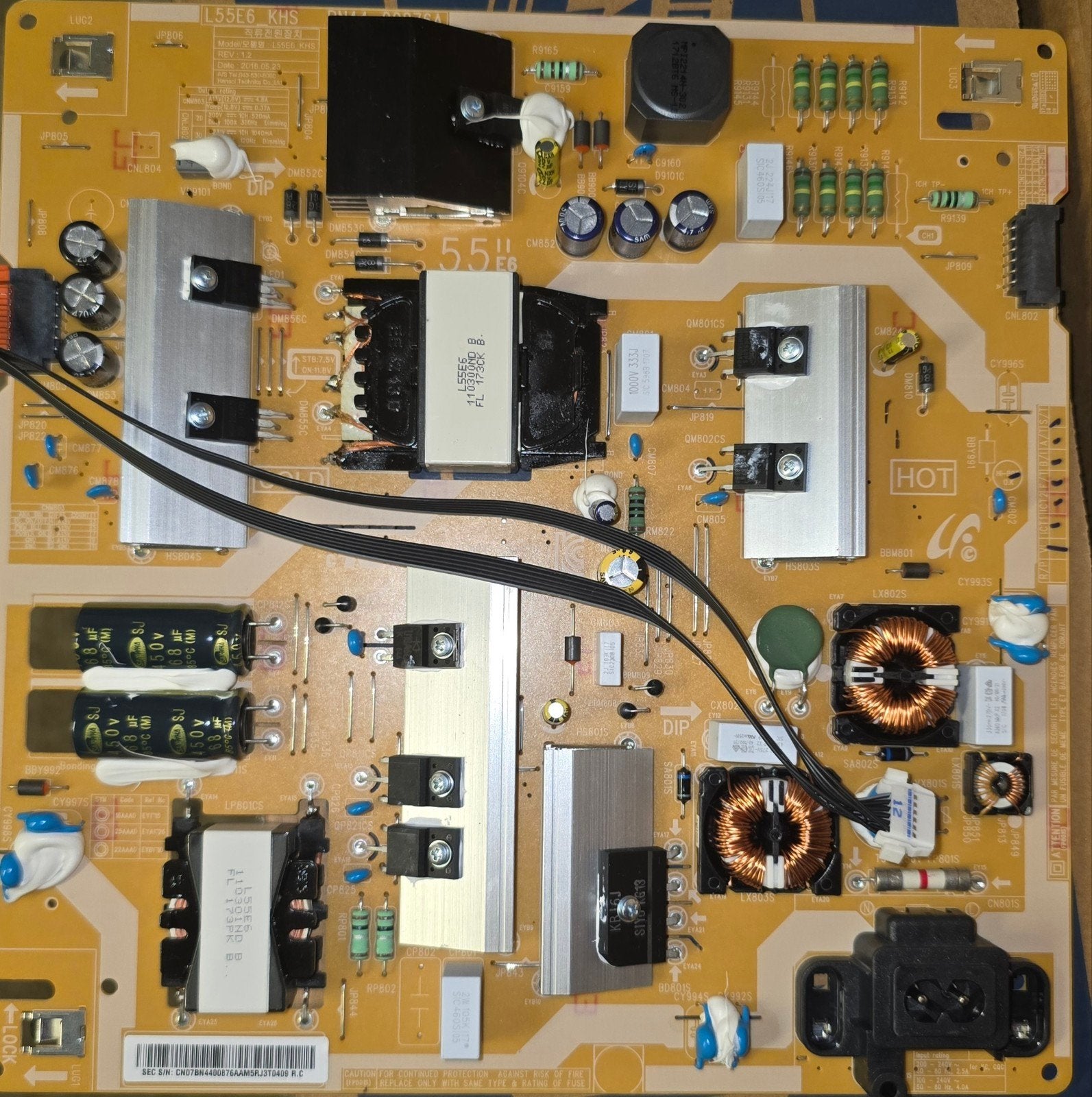 Samsung TV Voedingsbord BN44-00876A (L55E6_KHS) 49/55 inch, Gebruikt, 50 Hz, Ophalen of Verzenden, Samsung
