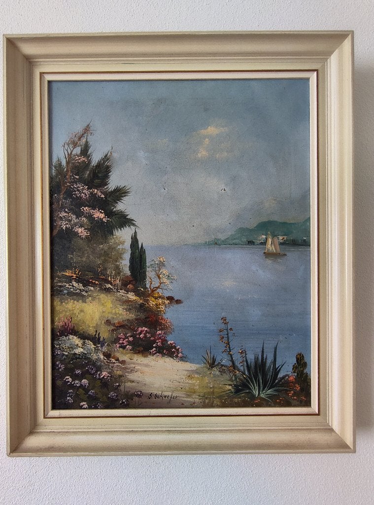 Schilderij Gardameer van Siem Schaeffer, Antiek en Kunst, Ophalen of Verzenden