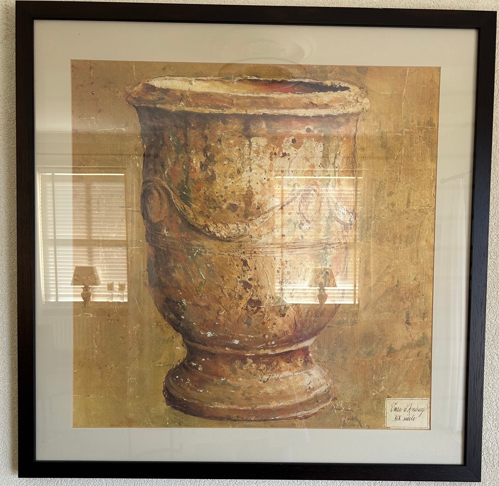 Grote ingelijste kunstdruk Pascal Cessou - Vase d'Anduze, Ophalen