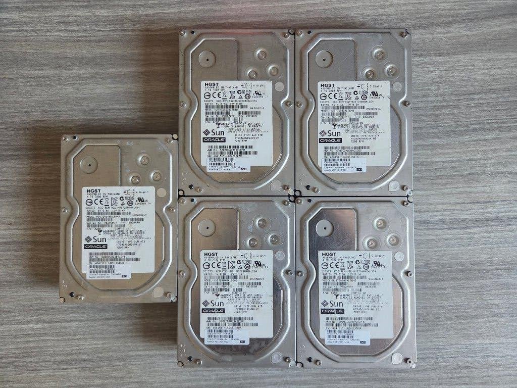 HGST 4TB SAS HDD's (5x), Computers en Software, Harde schijven, Intern, Gebruikt, SAS, -