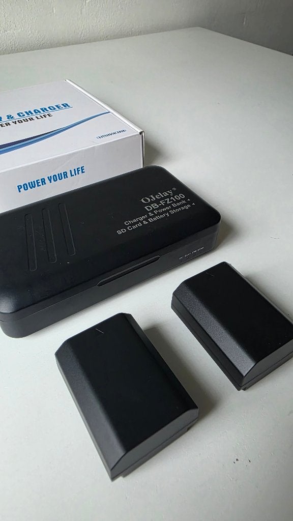 Ojelay NP-FZ100 Batterij & Oplader Set, Nieuw, Ophalen of Verzenden, Accu, Geschikt voor twee batterijen