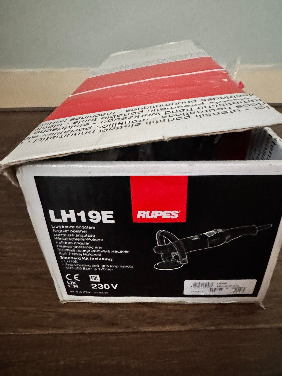 RUPES LH19E polijstmachine - Nieuw in doos, Doe-het-zelf en Verbouw, Gereedschap | Schuurmachines, Nieuw, Overige typen, 600 tot 1200 watt