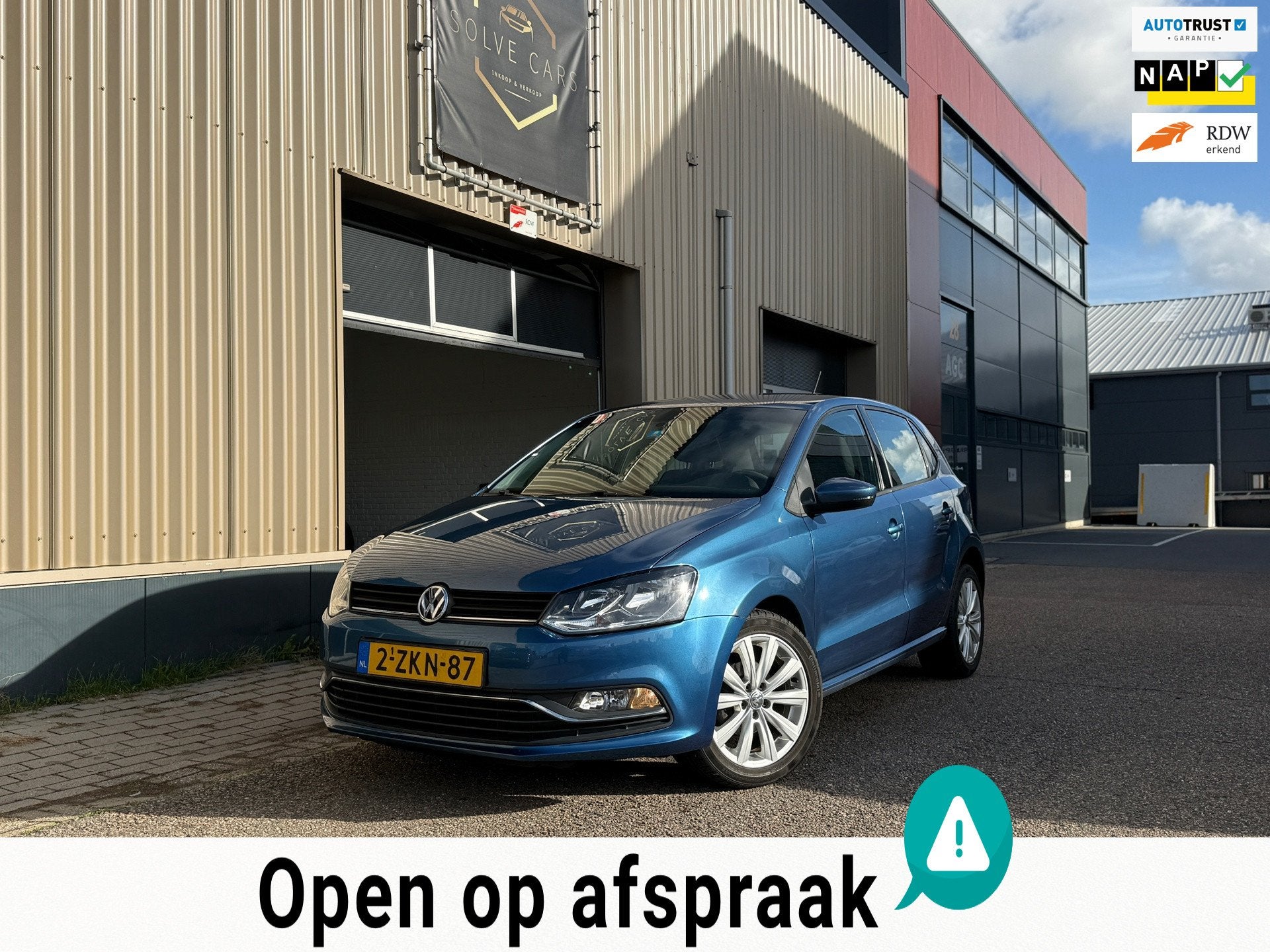 Volkswagen Polo 1.2 TSI Comfortline, Met garantie (alle), Blauw, Origineel Nederlands, Bedrijf