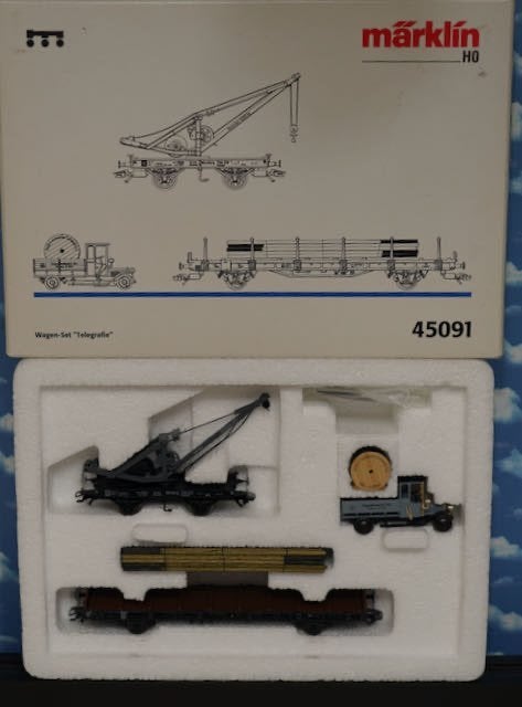 Märklin H0 45091 Wagen-Set "Telegrafie", Wisselstroom, Treinset, Verzenden, Nieuw