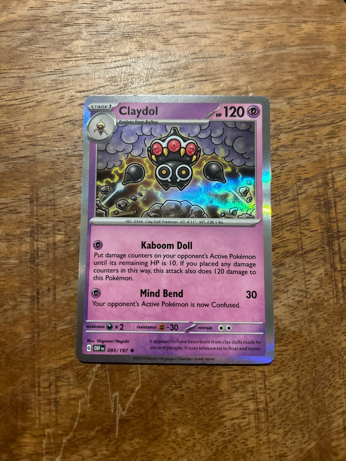 Claydol 095/197 Pokémon kaart, Ophalen of Verzenden, Zo goed als nieuw, Losse kaart