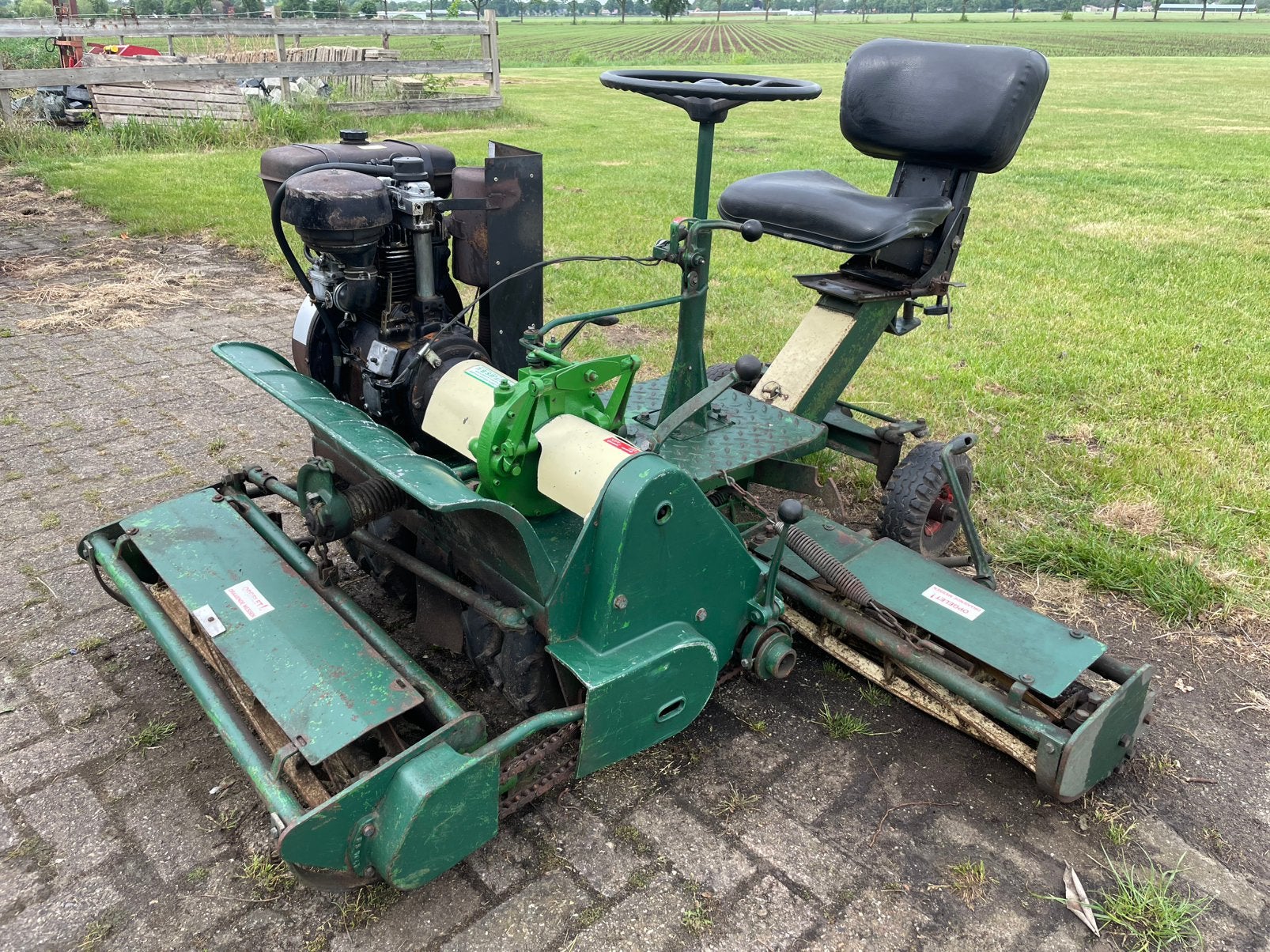 Kooimaaier 3 delig, merk Roberine, benzine., Tuin en Terras, Zitmaaiers, Ophalen, Gebruikt, 120 cm of meer