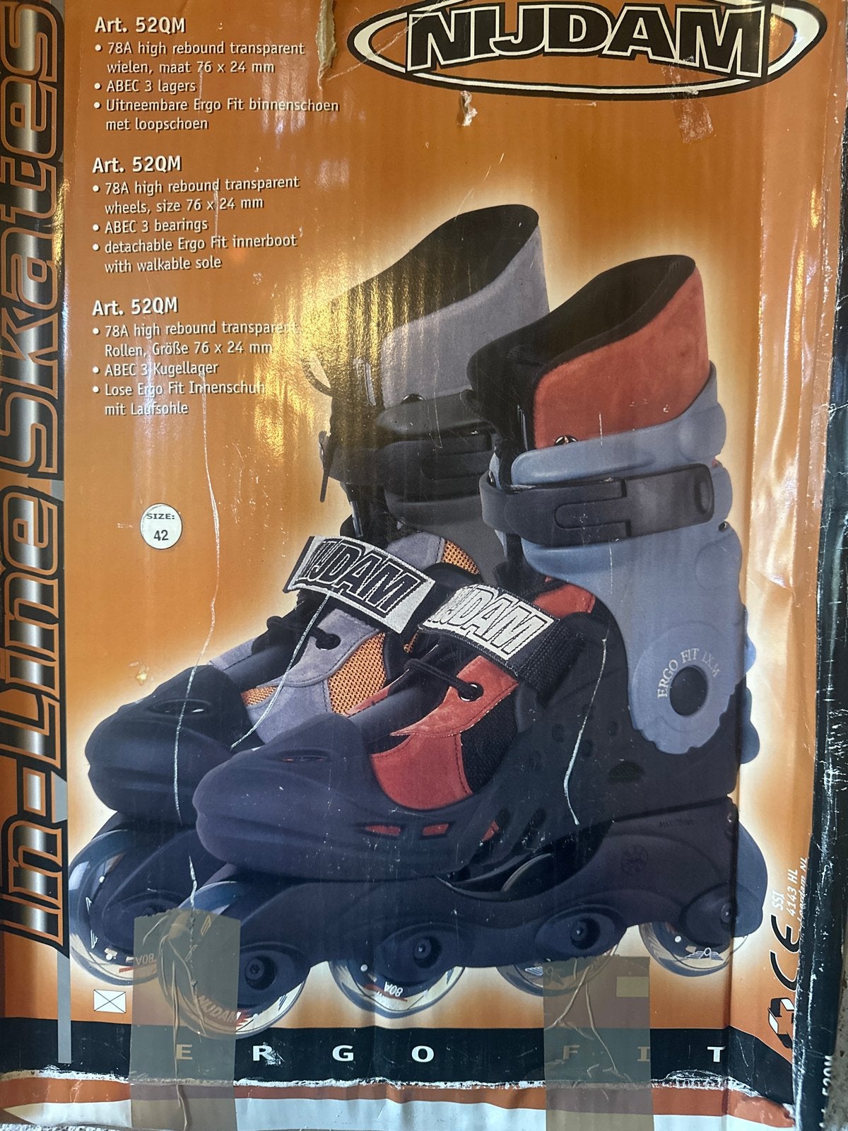 Nijdam In-line Skates - Maat 42 skates skeelers, Ophalen of Verzenden, Gebruikt, Heren