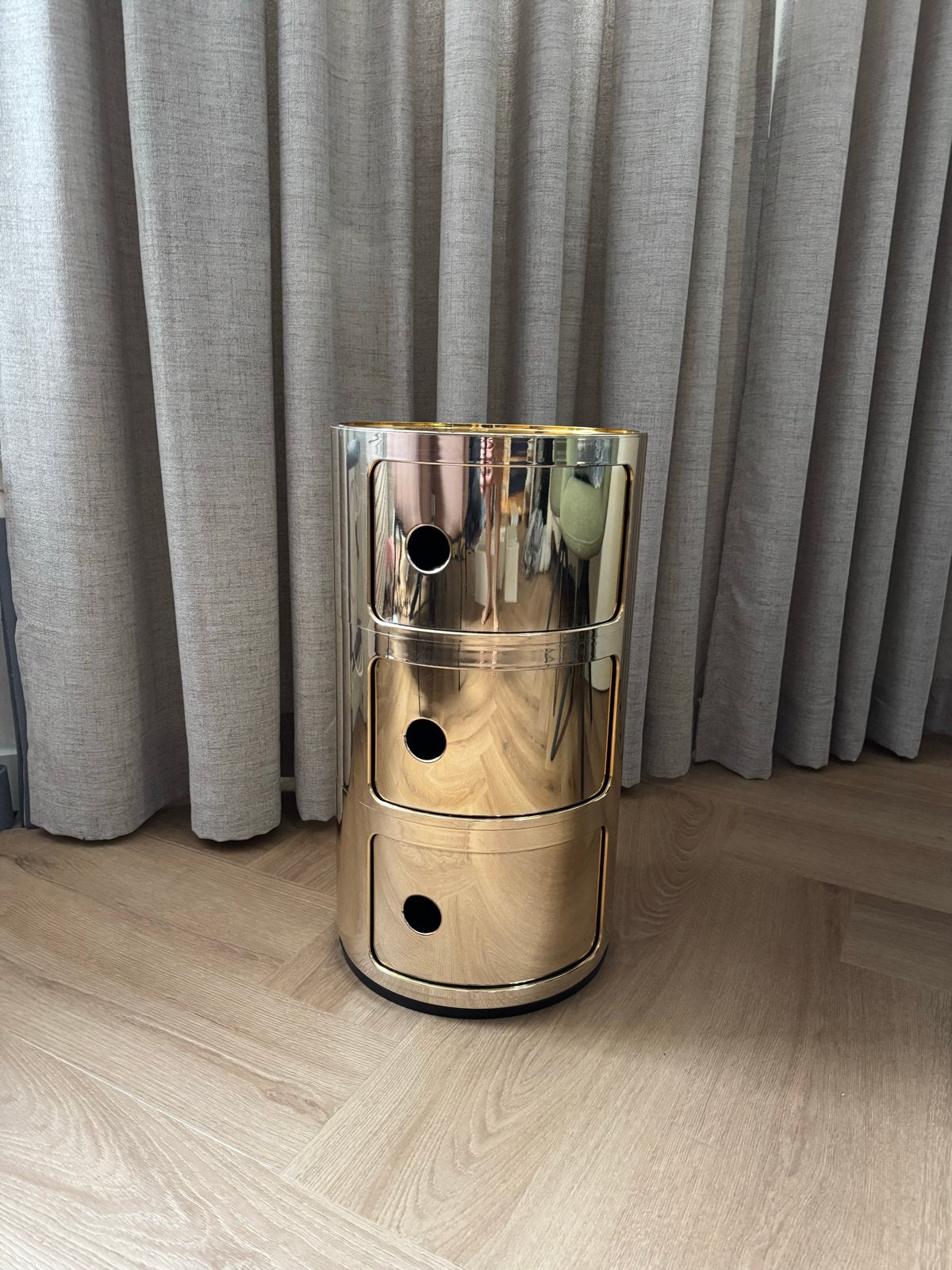 Gouden Kartell Componibili Kastje met 3 Lades, Huis en Inrichting, Ophalen, Gebruikt