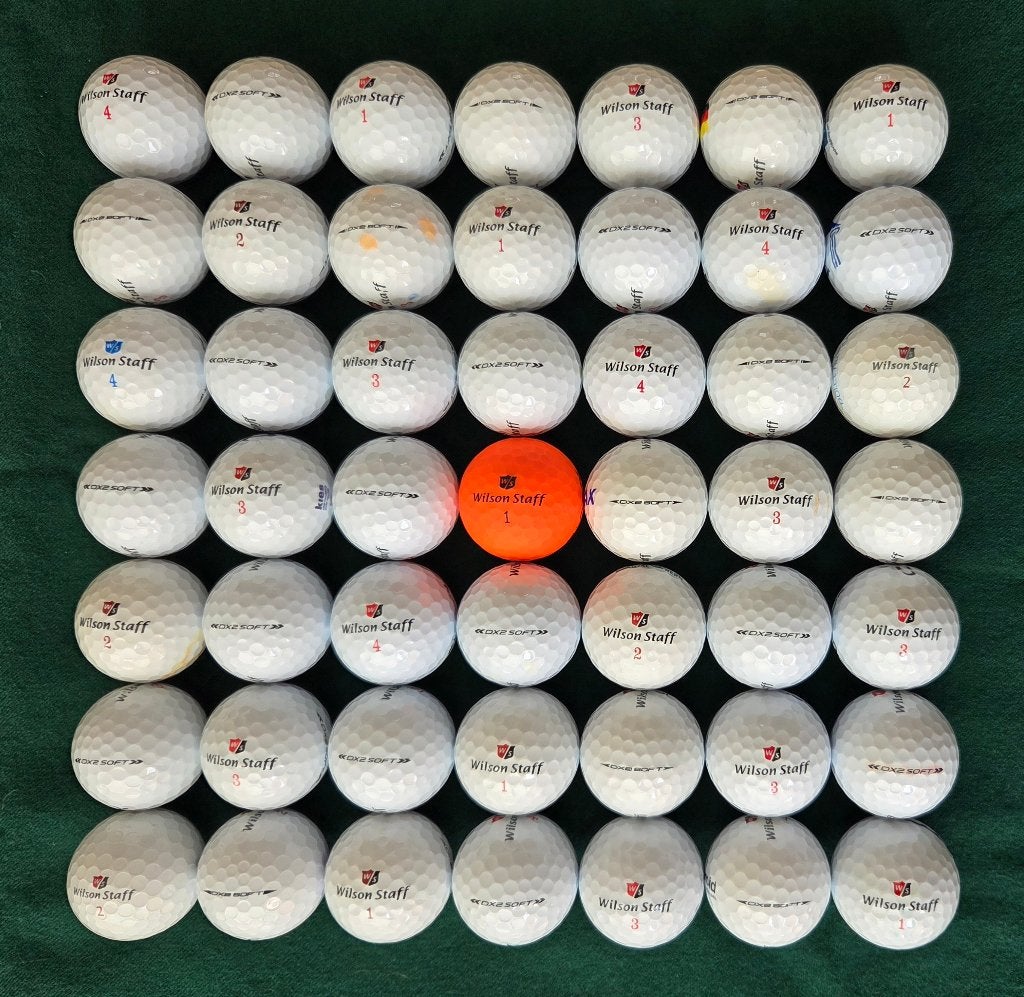 49 mooie Wilson Staff DX2 SOFT (= DUO SOFT) golfballen, Ophalen of Verzenden, Zo goed als nieuw, Bal(len)