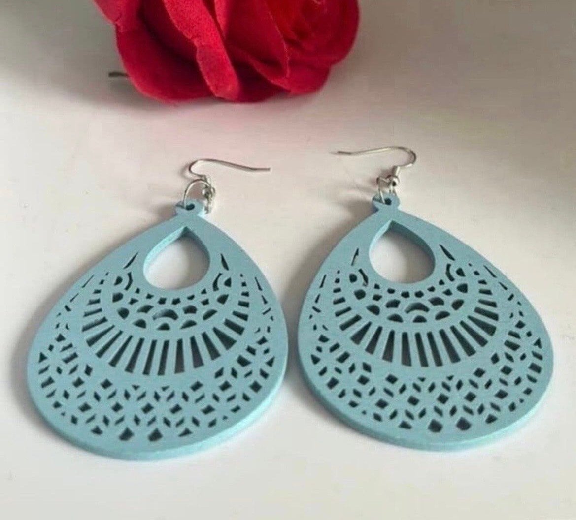 Nieuwe houten boho oorbellen, Sieraden, Tassen en Uiterlijk, Oorbellen, Overige materialen, Hangers, Nieuw, Verzenden