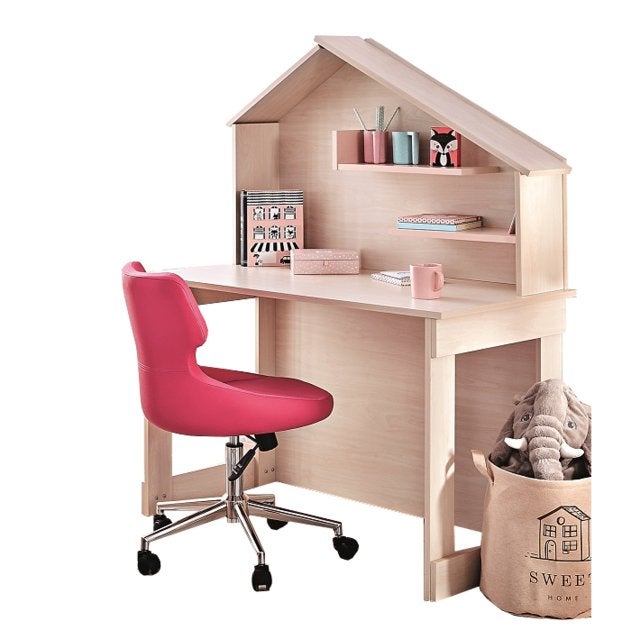 Cento Pink bureau kinderbureau huisje meisjeskamer, Ophalen, Nieuw, Minder dan 140 cm, 70 tot 85 cm