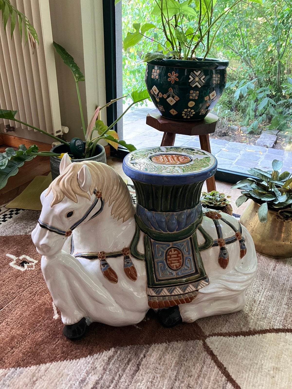 Vintage plantenstaander paard, Ophalen