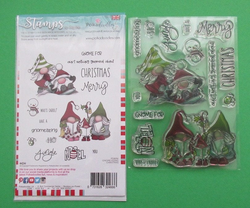 Pollkadoodles; Gnome-azing Christmas, Ophalen of Verzenden, Nieuw, Clearstamp