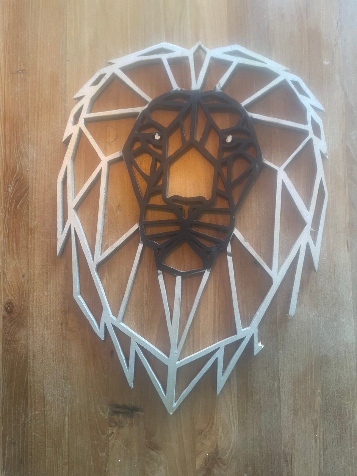 Leeuw - muur kunst, Ophalen, Gebruikt, Wanddecoratie, Hout