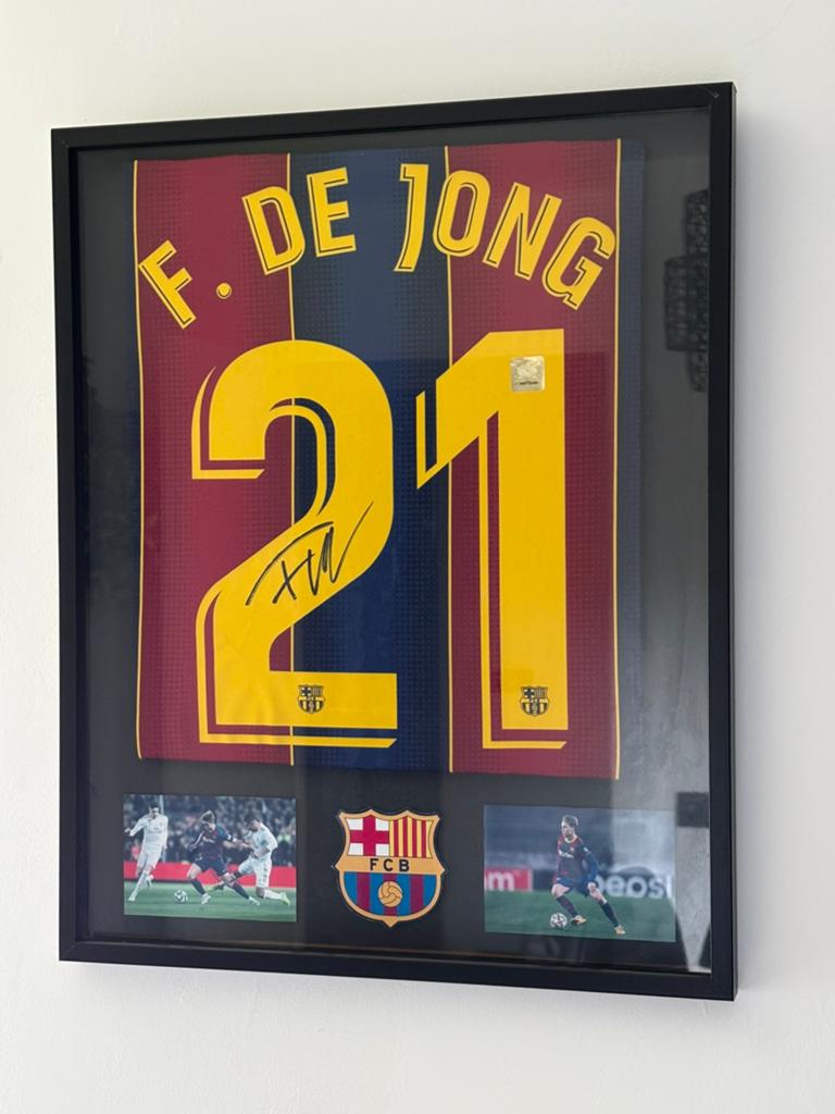 Gesigneerd shirt Frenkie de Jong + Certificaat, Verzamelen, Sportartikelen en Voetbal, Ophalen of Verzenden, Nieuw, Buitenlandse clubs