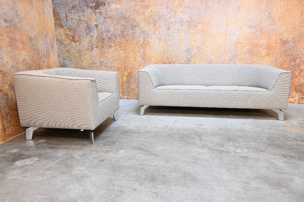 ZGAN! Leolux Pode Chat stoffen design fauteuil + evt bank, Leolux, Leolux, Ophalen of Verzenden, Zo goed als nieuw