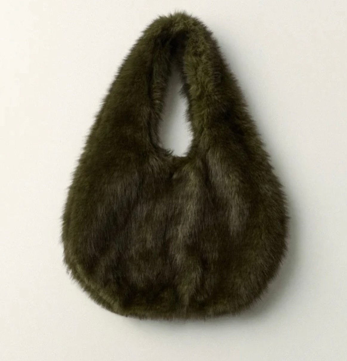 LUMINA fakefur schoudertas groen, Prato, Italie, -, Verzenden, Schoudertasje
