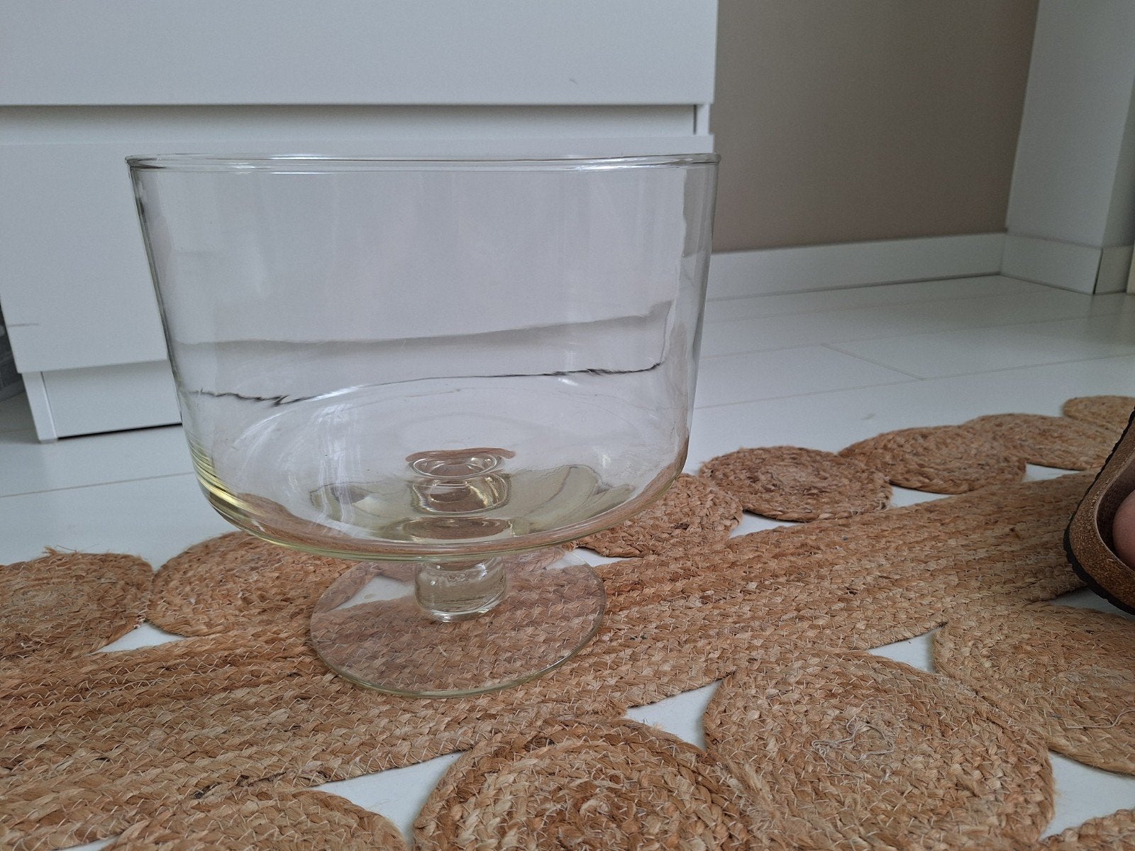Glazen trifle schaal op voet, Ophalen