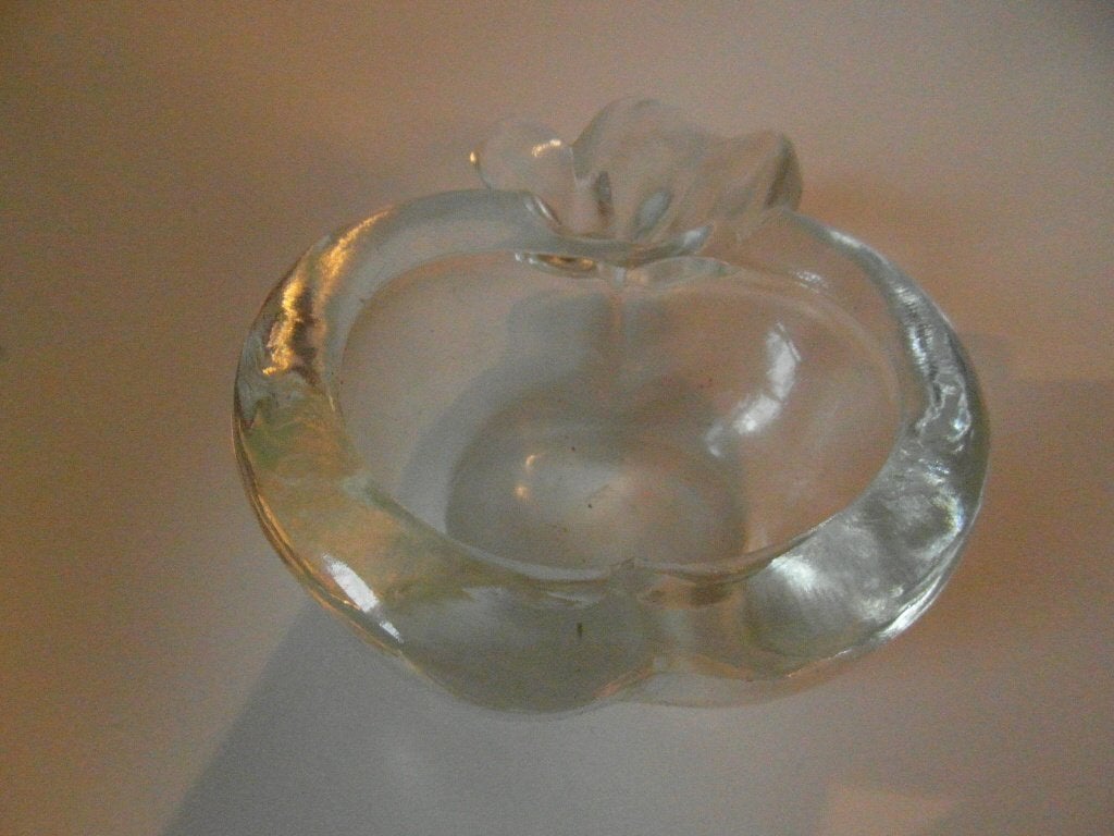 Vintage glazen appel schaaltje, Ophalen of Verzenden