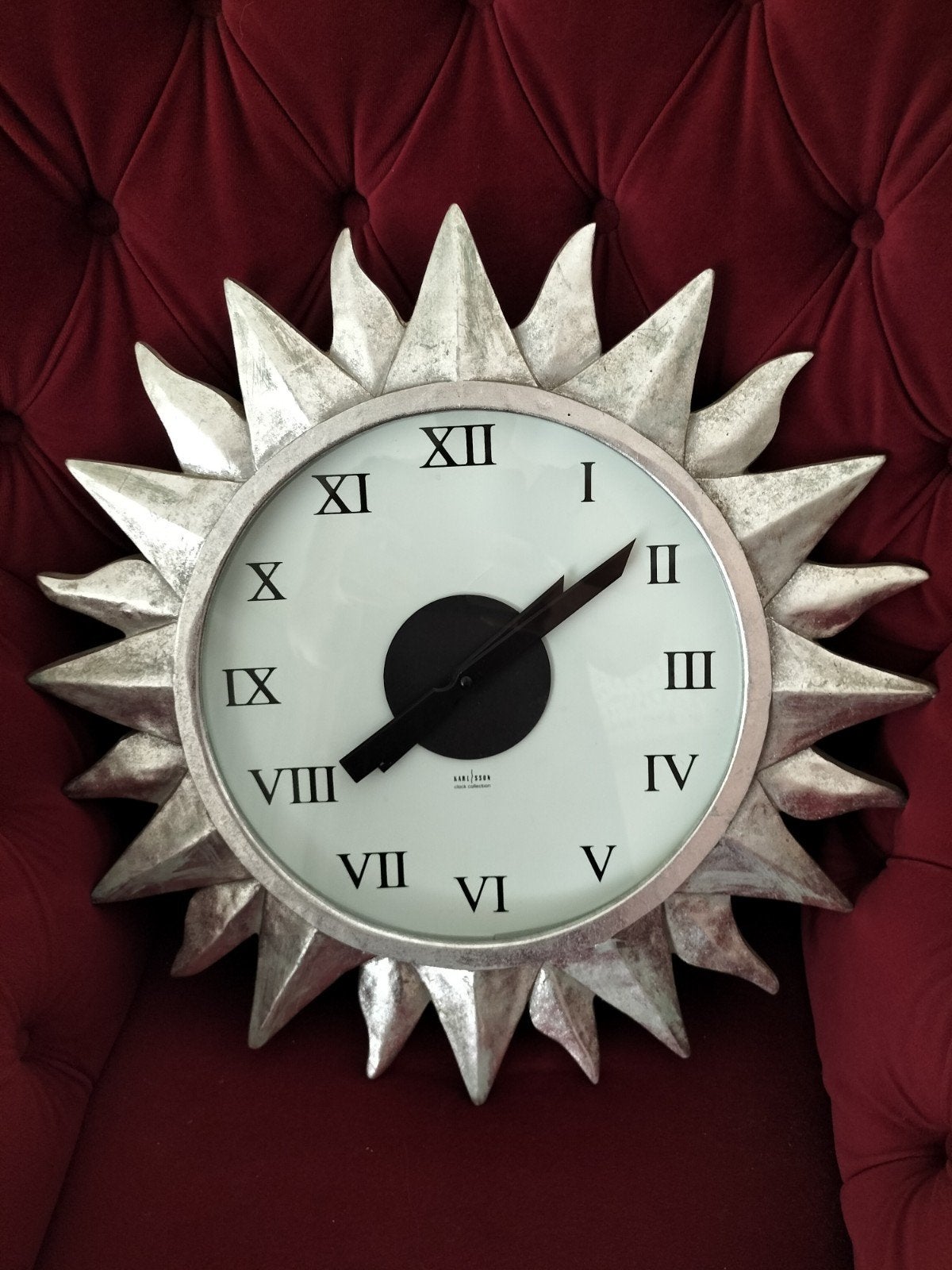 Karlsson Clock Collection Sunburst, Ophalen, Analoog, Zilver, Modern