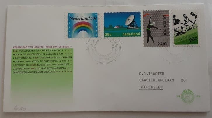 FDC E126 Gelegenheidszegels 1973 NL beschreven, Postzegels en Munten, Postzegels | Eerstedagenveloppen, Ophalen of Verzenden, Nederland
