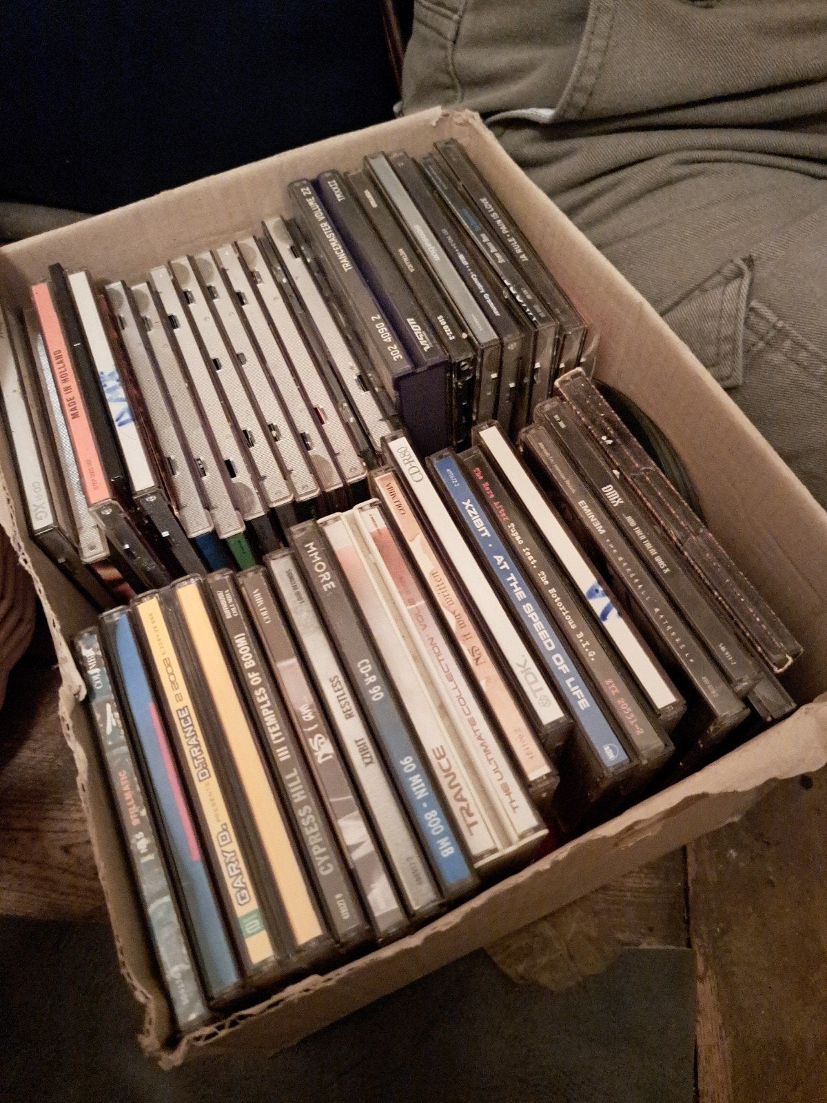 doos vol cd s, Ophalen, Gebruikt