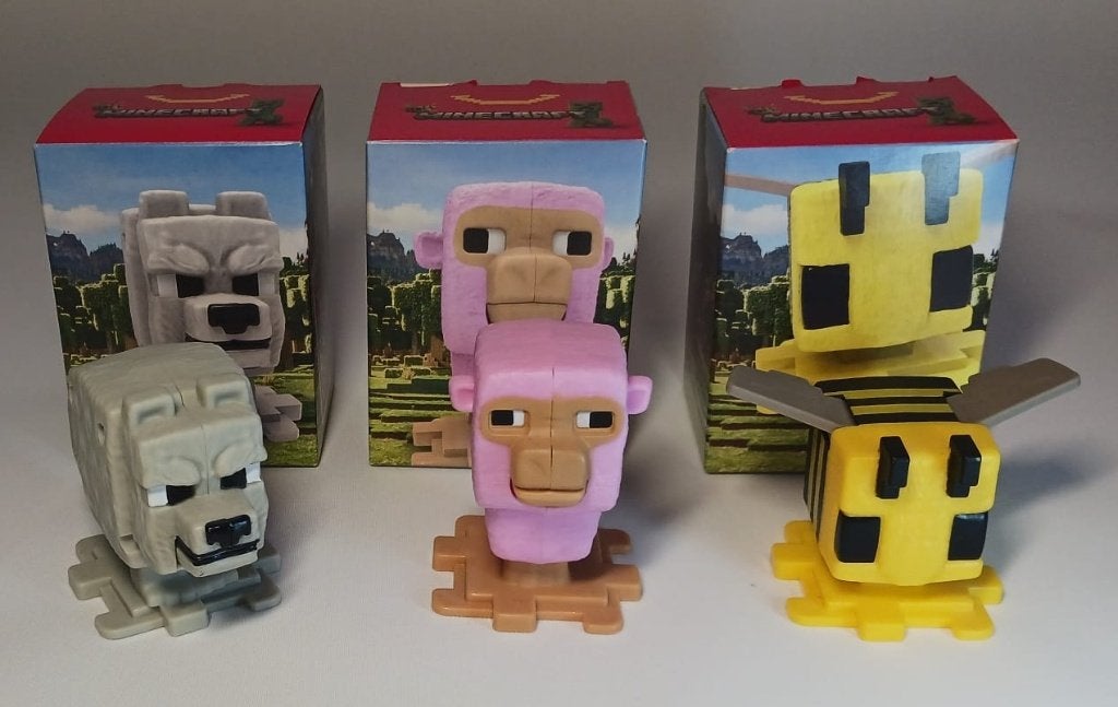 Minecraft-filmcollectie van Happy Meal McDonald's, Ophalen of Verzenden, Zo goed als nieuw