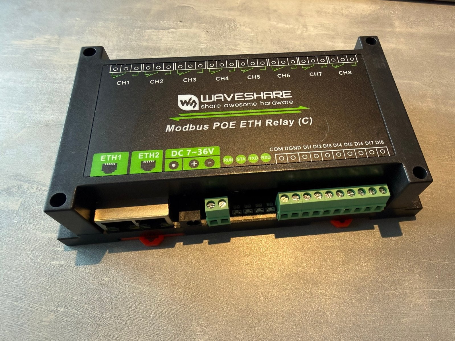 Waveshare Dual Ethernet Ports 8-Ch Relay Module (C), Ophalen of Verzenden, Zo goed als nieuw