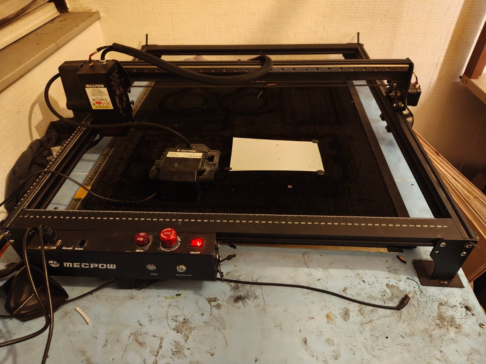 Mecpow X5 22W laser Jet honeycomb tafel, Boeken, Ophalen of Verzenden, Zo goed als nieuw, Houtbewerking