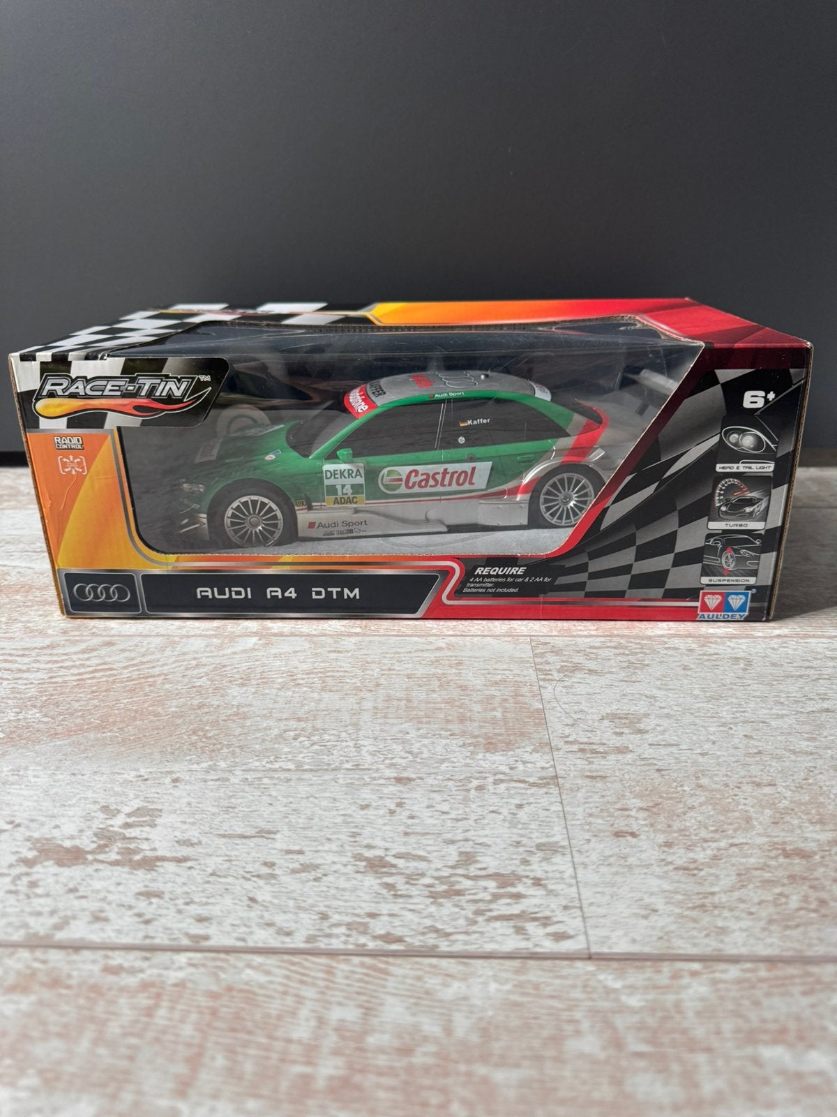 Race-Tin Audi A4 DTM RC Auto - Nieuw in doos, 1:50 of kleiner, Auto, Nieuw, Ophalen