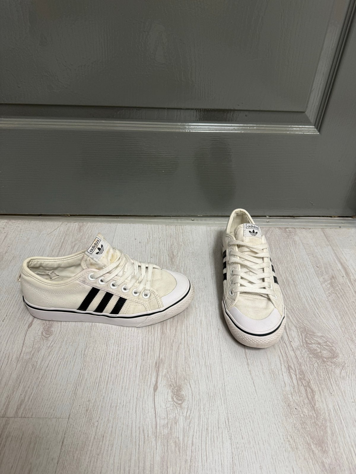 Adidas Nizza sneakers wit - Maat 39 1/3, Ophalen of Verzenden, Gedragen, Wit, Sneakers of Gympen