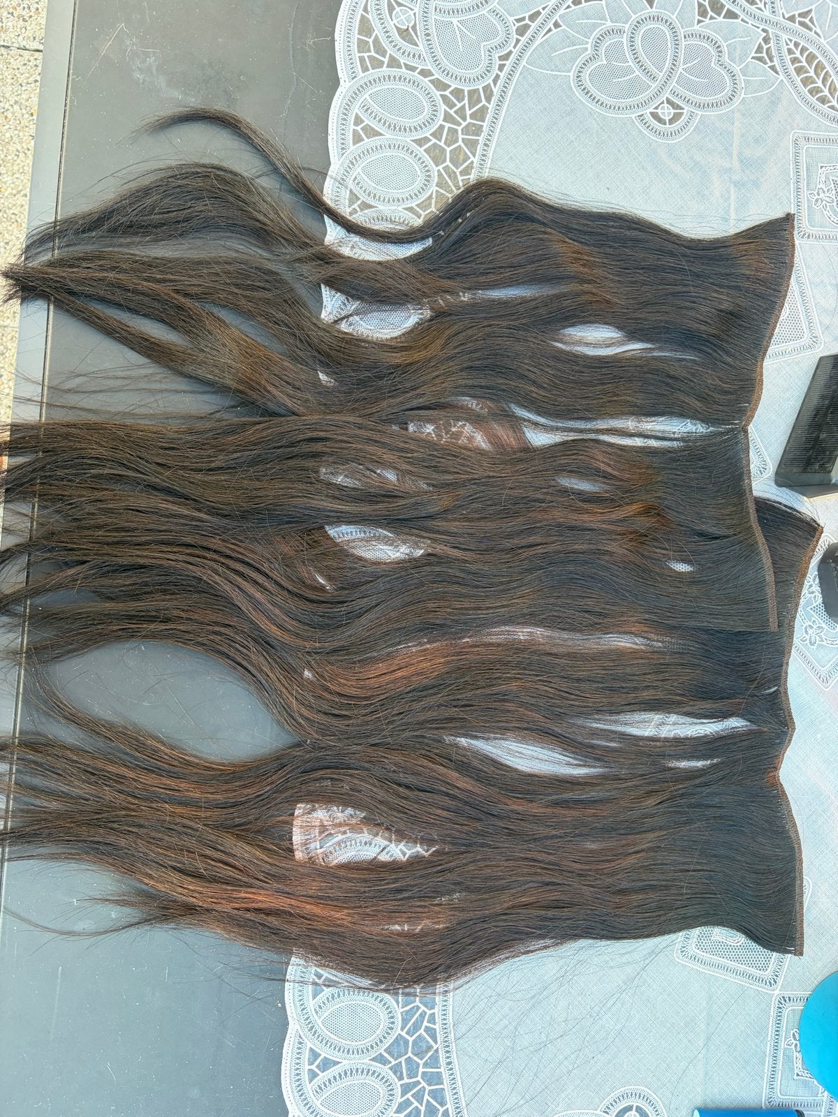 Humano Hair Extensions 55 cm - Zo goed als nieuw, Ophalen, Zo goed als nieuw, Pruik of Haarverlenging